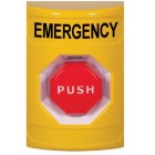 STI SS2202EM-EN Stopper Station – Yellow – Push Key to Reset – Illuminated – Emergency Label